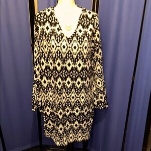 Black and White Patterned Dress